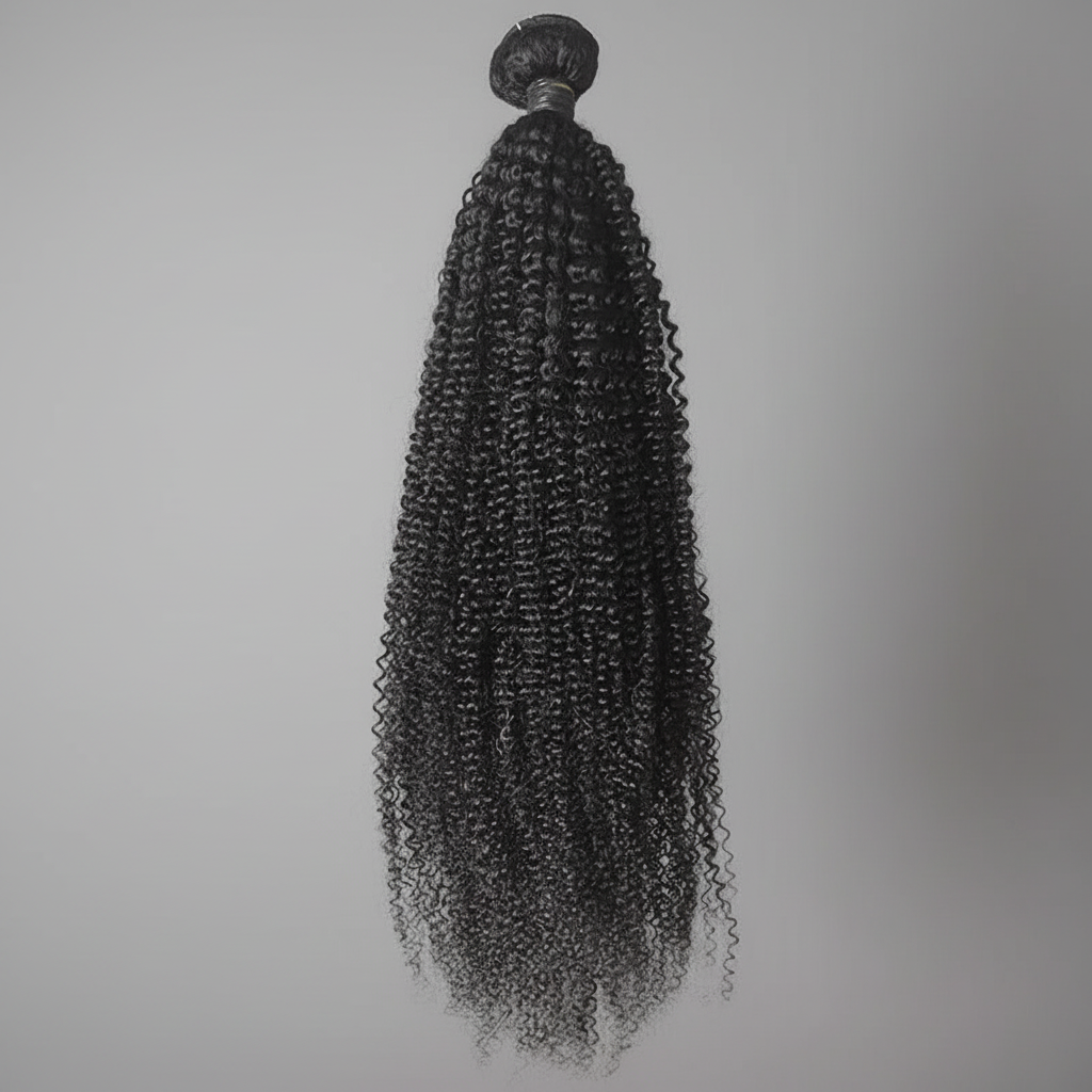 Hair bundle with grey background, no arms