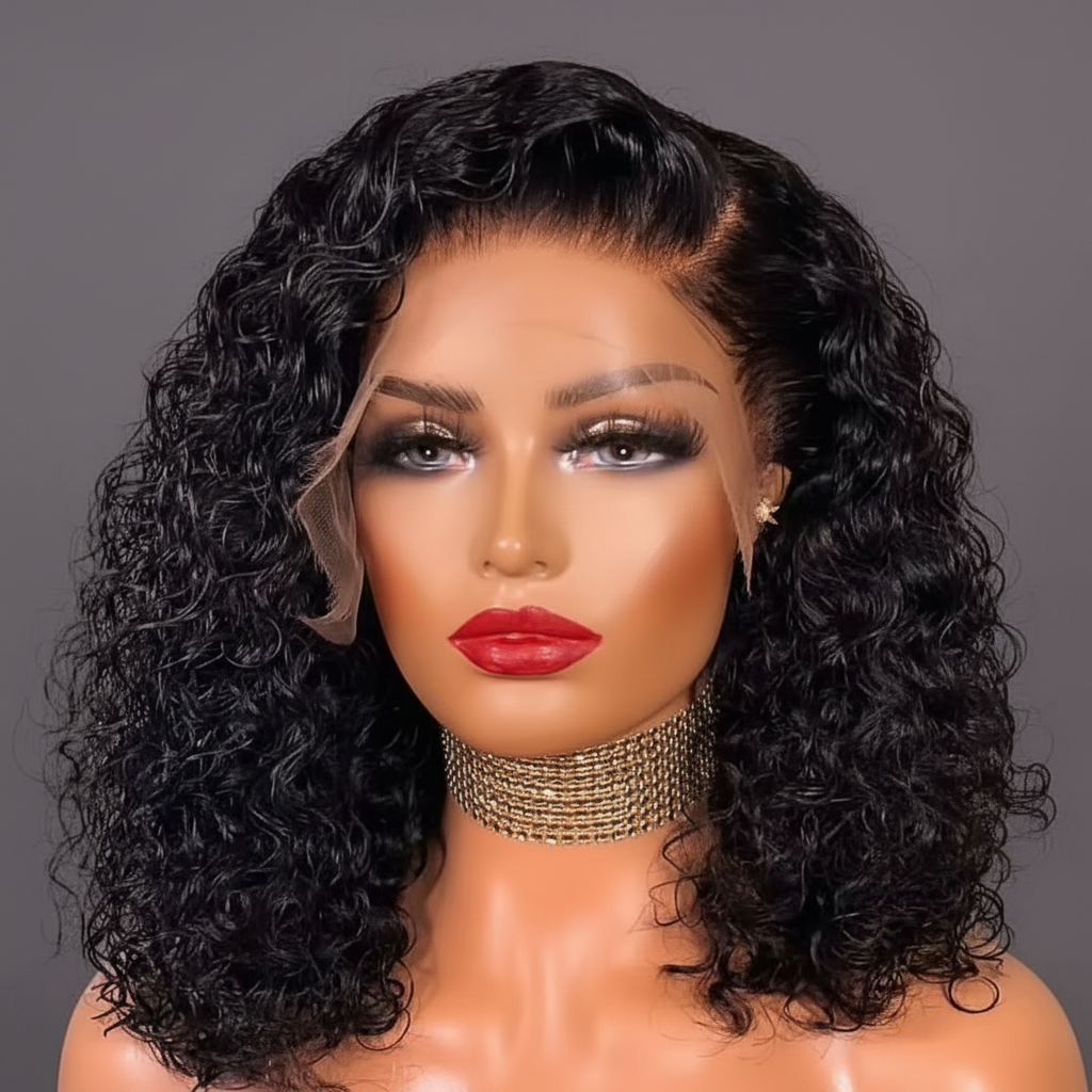 Wig images with grey background