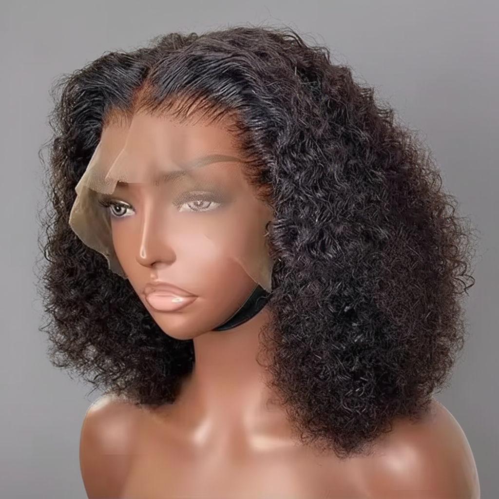 Wig images with grey background